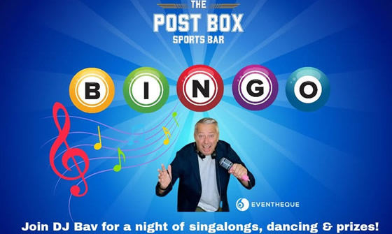 Music Bingo at The Post Box Sports bar in Basingstoke
