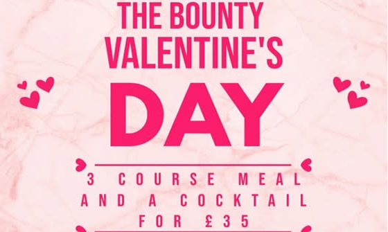 Valentine’s 3-Course Meal + Cocktail