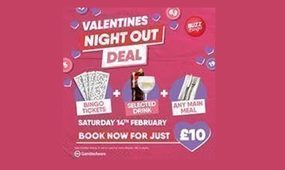 Valentines Day Deal at Buzz Bingo in Basingstoke